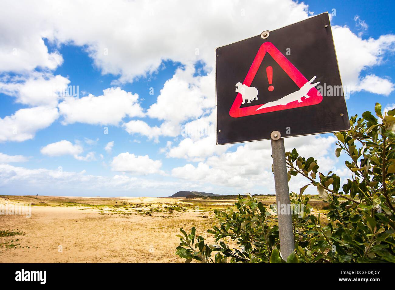 predator, warning sign, national park, iSimangaliso Wetland Park