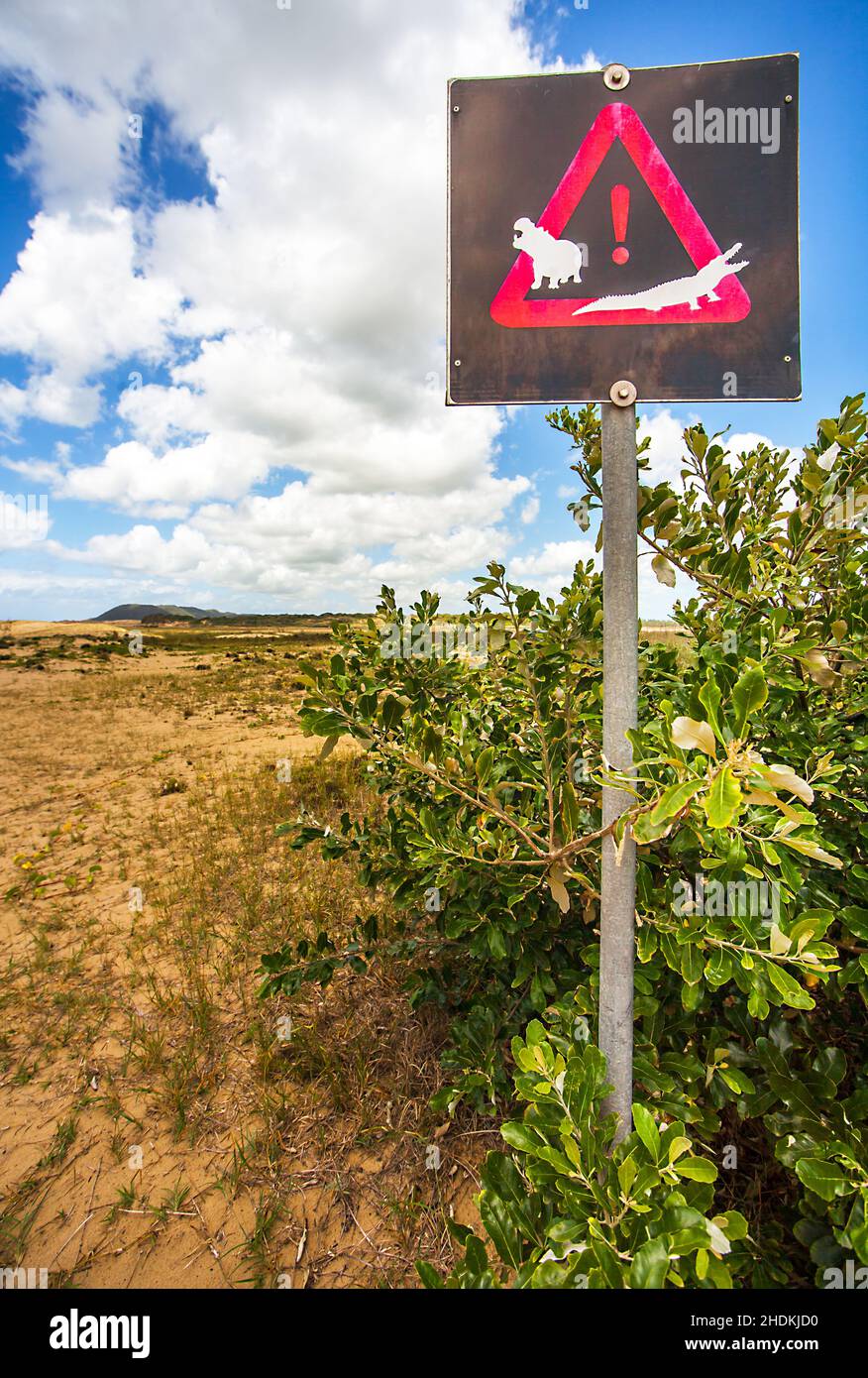 predator, warning sign, national park, iSimangaliso Wetland Park