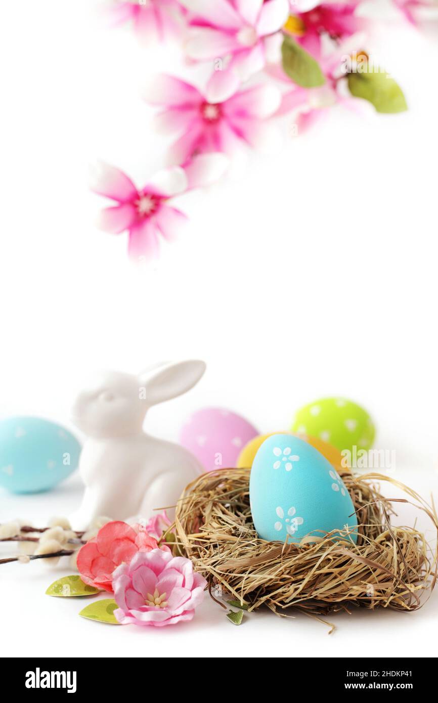 easter nest, easter eggs, happy easter, easters, easter egg, happy easters Stock Photo