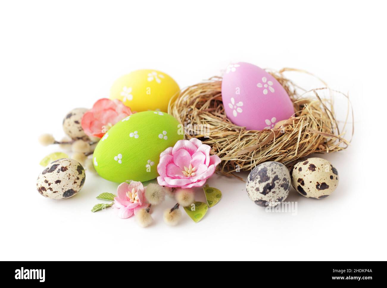 easter nest, easter eggs, easter decoration, easters, easter egg, easter decorations Stock Photo