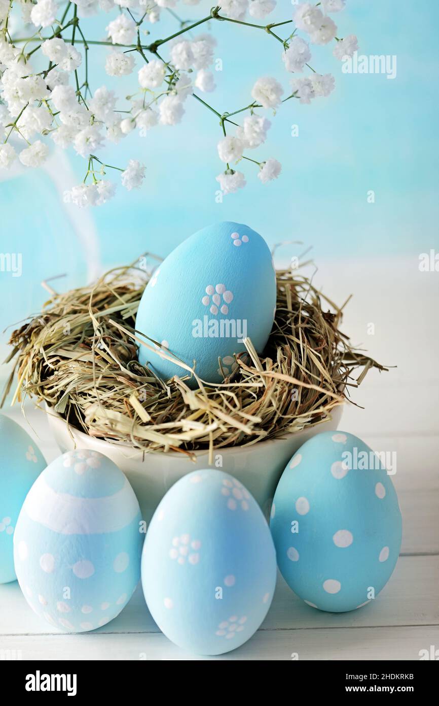 easter nest, easter eggs, easters, easter egg Stock Photo