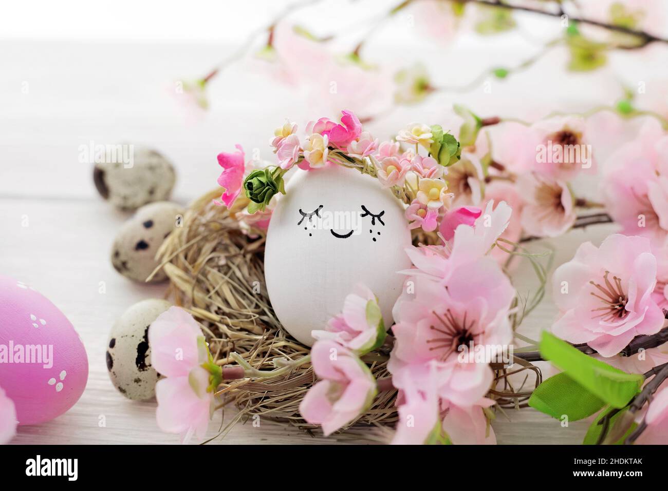 easter egg, painted, easter nest, easter eggs, painteds, easters Stock Photo