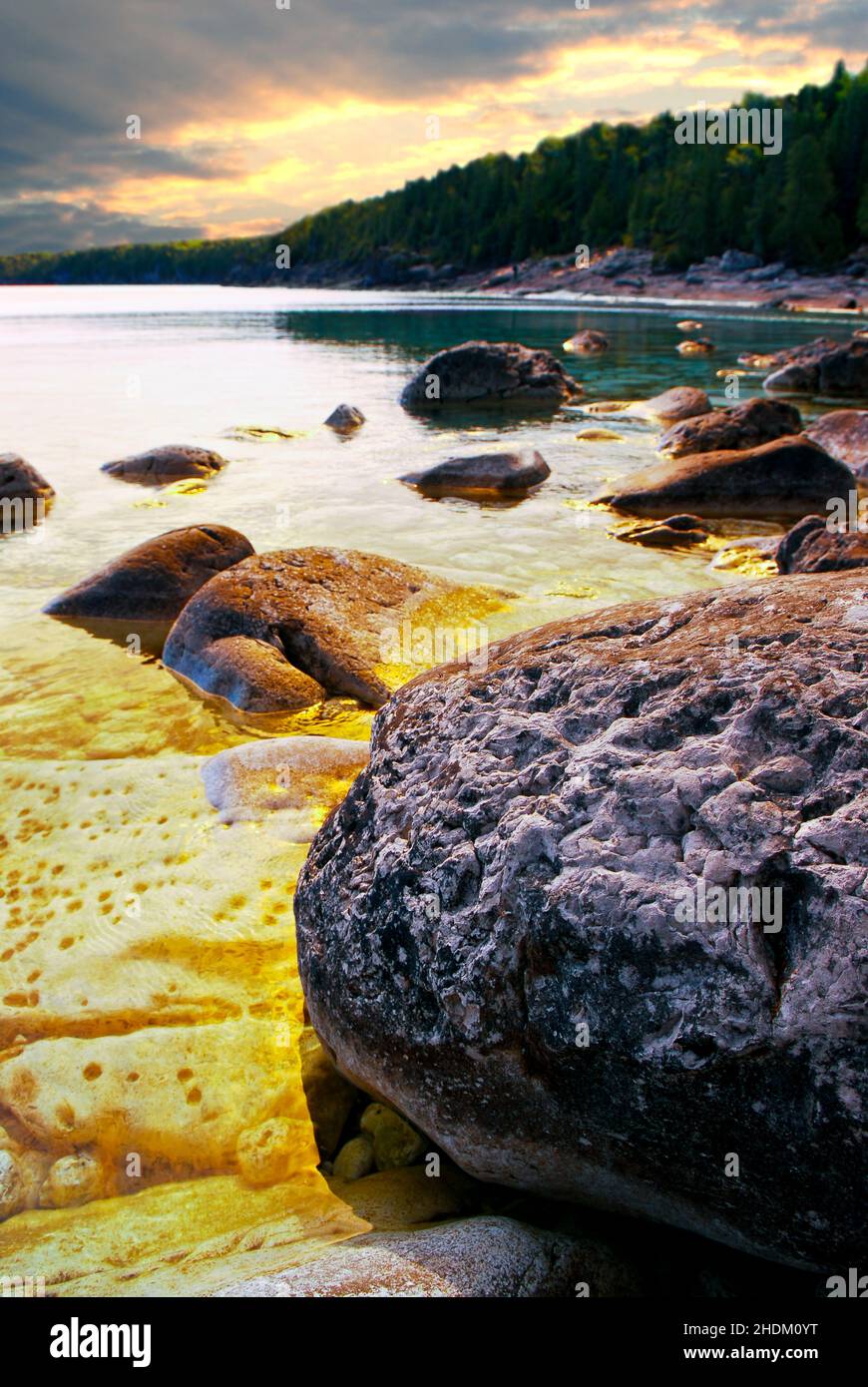 lakefront, lake huron, lakefronts, lake hurons Stock Photo Alamy