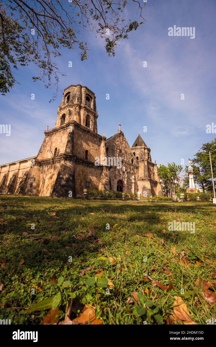 Miagao Church officially called Santo Tomás de Villanueva Parish Church is a baroque Spanish-era fortress, Roman Catholic. A UNESCO World Heritage. Stock Photo