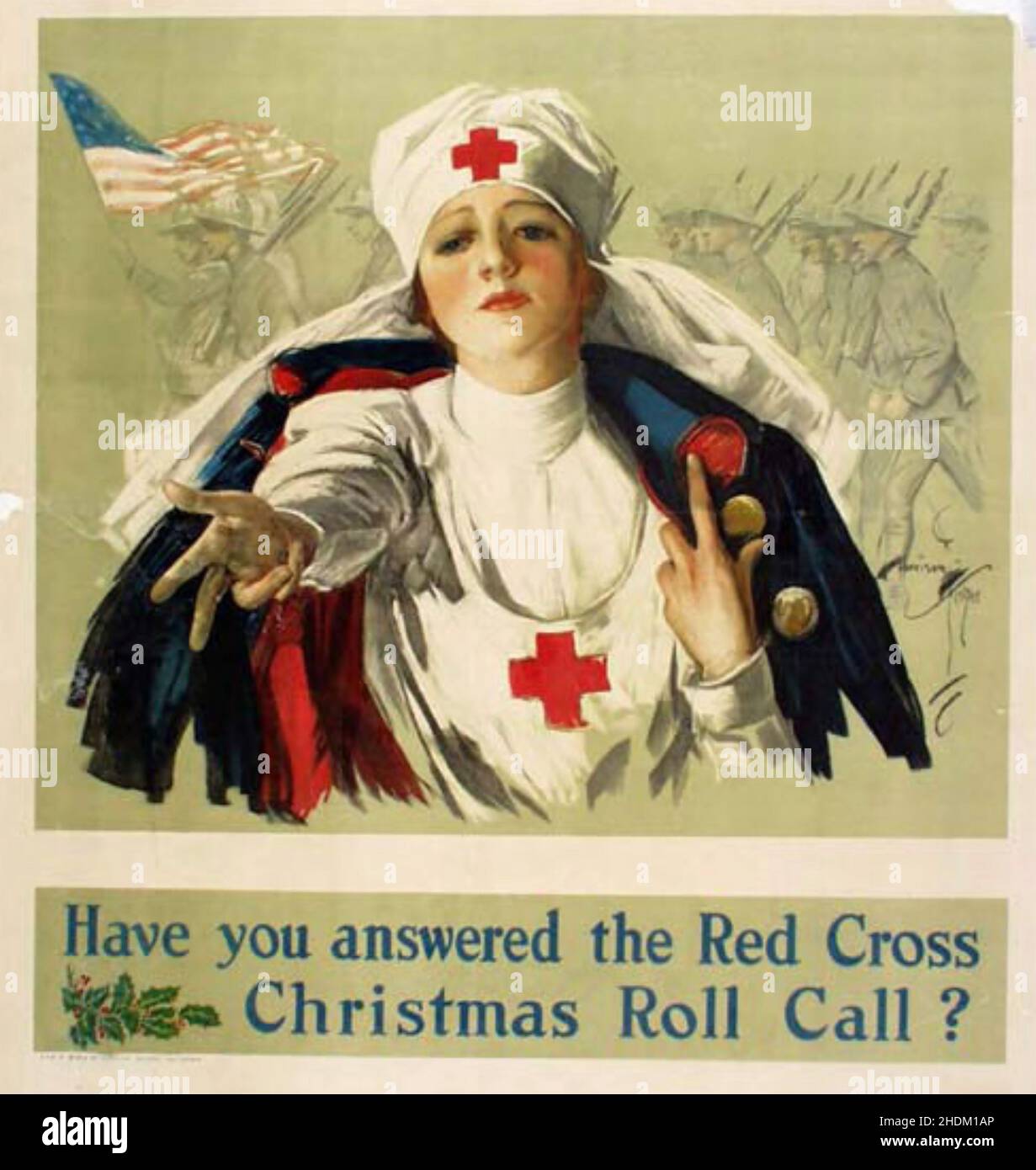 AMERICAN RED CROSS appeal poster 1918 Stock Photo