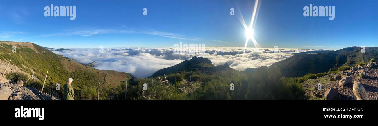 MADEIRA  Temperature inversion in the central highlands. Photo: Paul Robertson Stock Photo