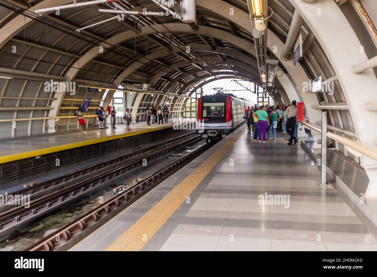 SANTO DOMINGO, DOMINICAN REPUBLIC NOVEMBER 8, 2018 View of a metro