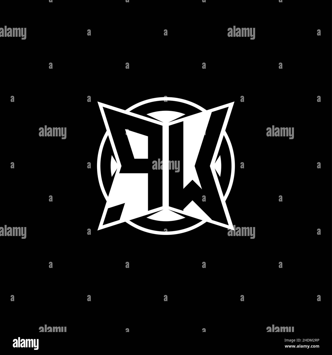 PW Monogram logo letter with simple modern shape style design. Circle ...
