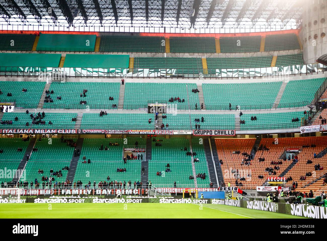 San Siro Stadium Milan Italy January 06 2022 Serie A Match Between Ac Milan Vs As Roma On