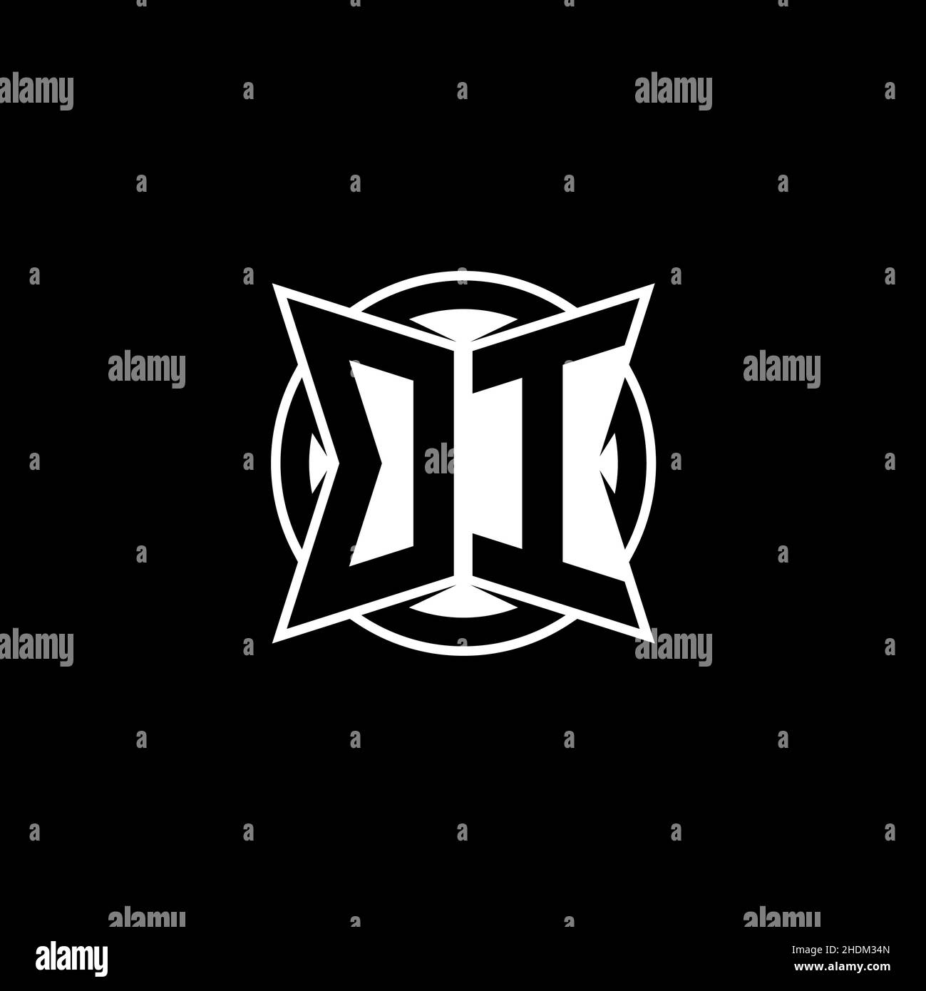 OI Monogram logo letter with simple modern shape style design. Circle ...