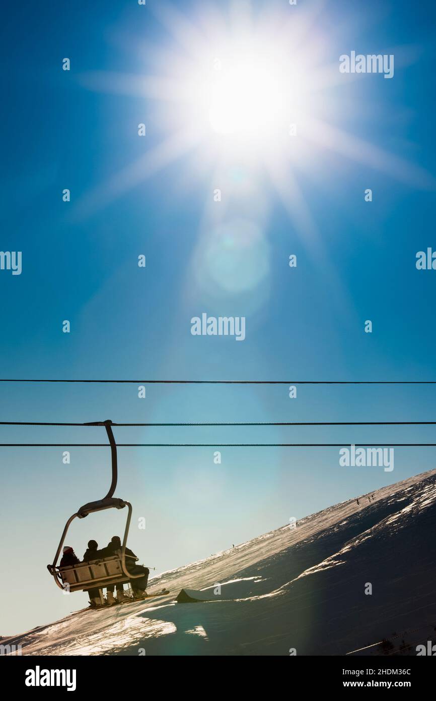 cable car, chairlift, ski lift, cable cars, chairlifts, ski lifts Stock