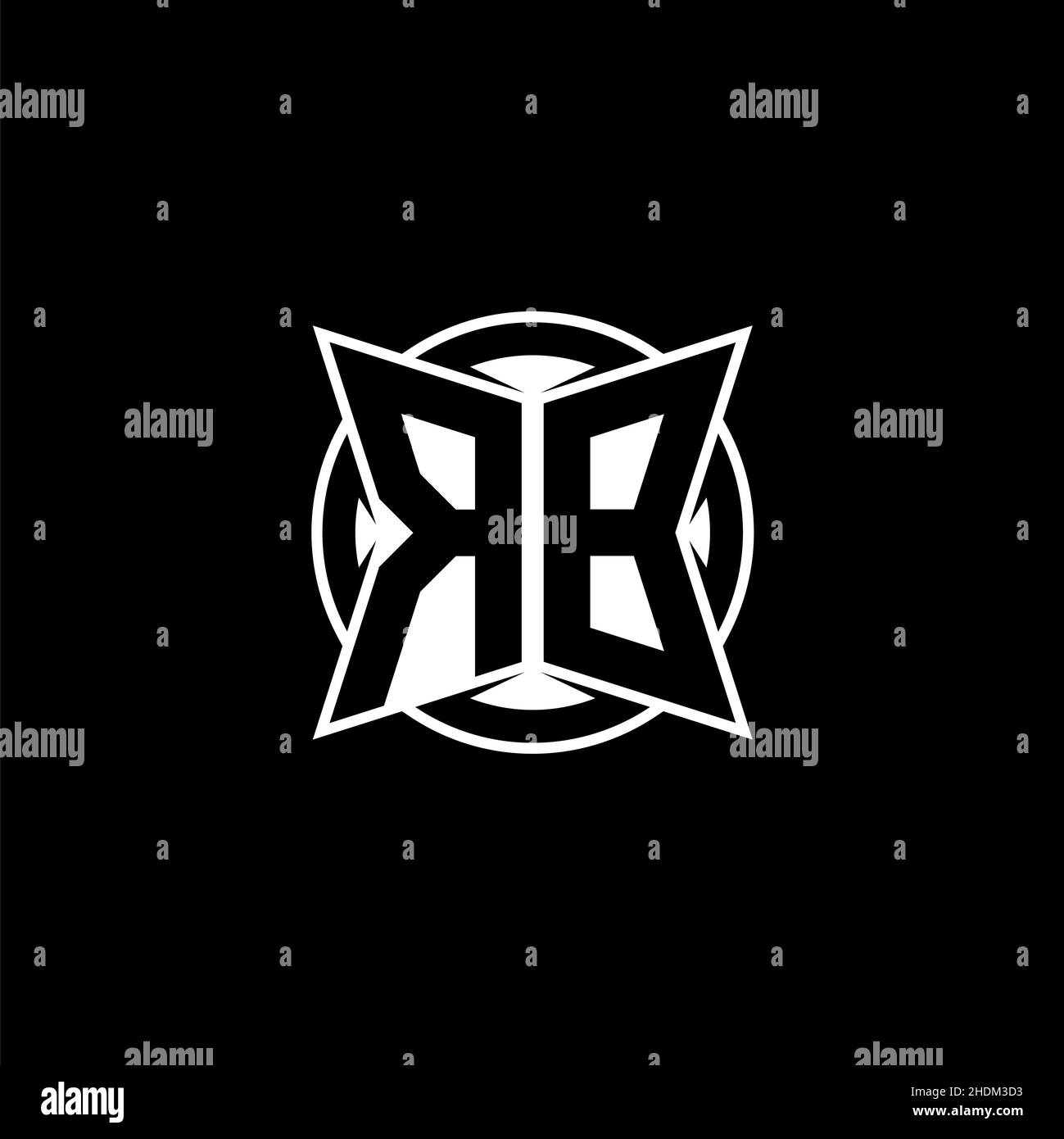 RB Monogram logo letter with simple modern shape style design. Circle ...