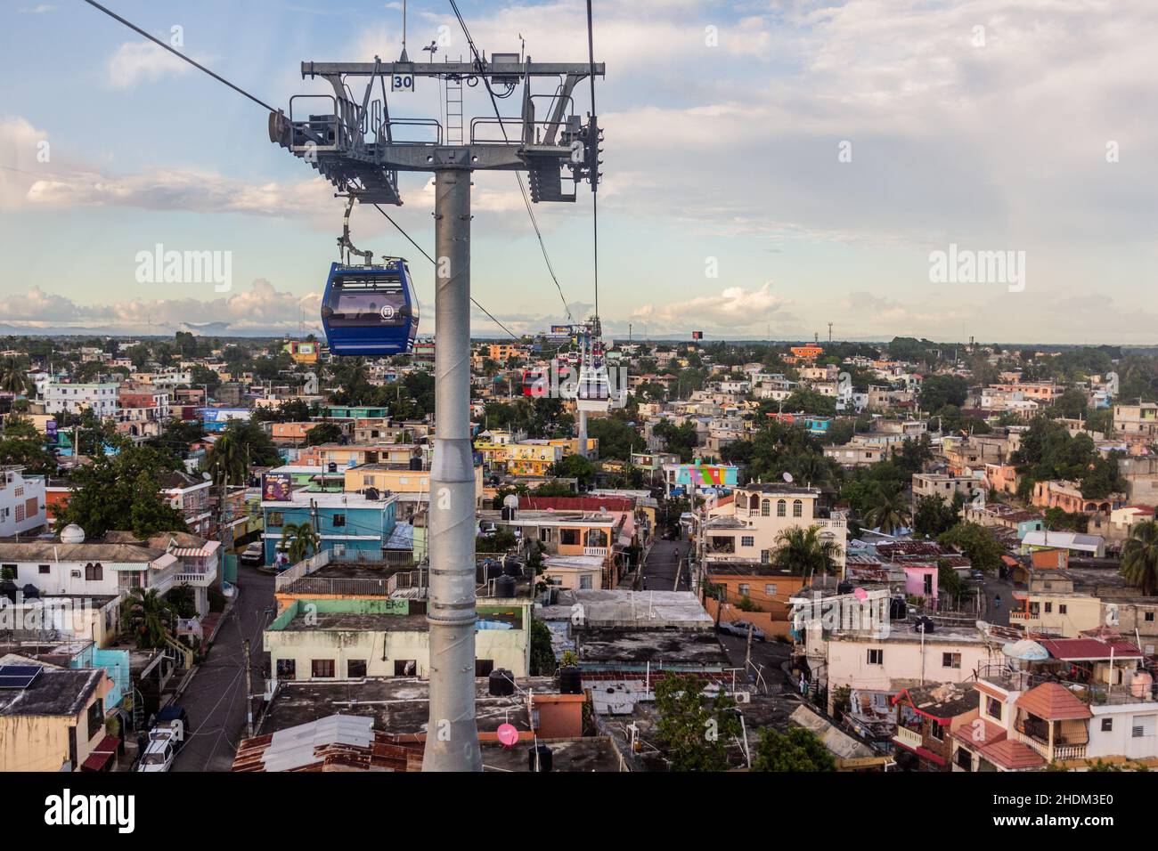 SANTO DOMINGO, DOMINICAN REPUBLIC NOVEMBER 8, 2018 Teleferico cable