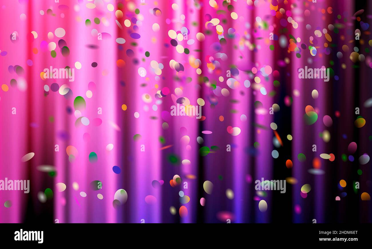 confetti, theater curtain, confettis, theater curtains Stock Photo Alamy