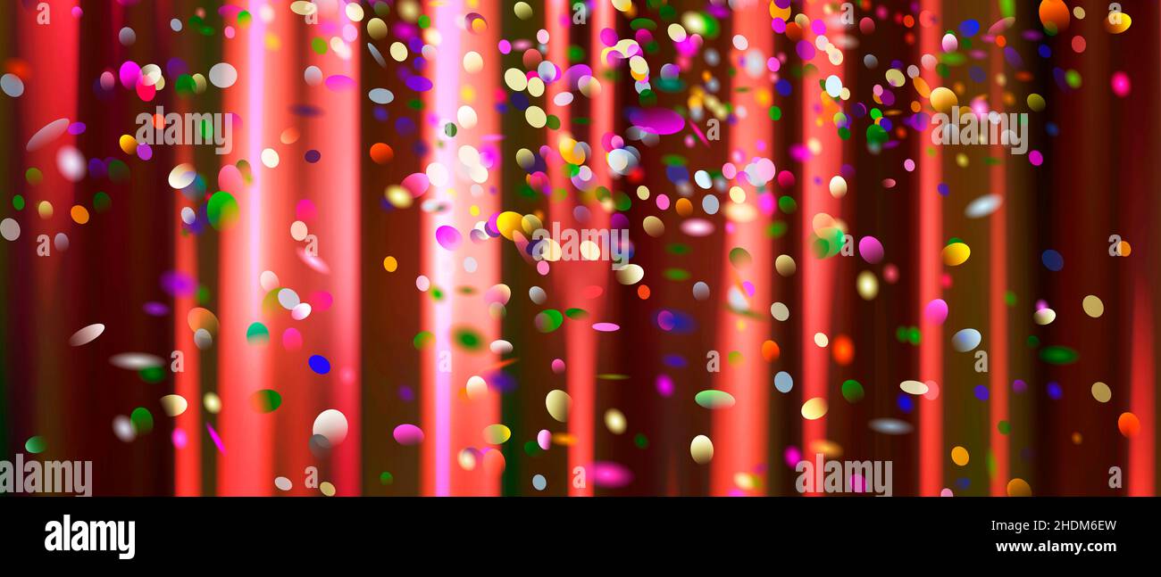 confetti, stage curtain, confettis, stage curtains Stock Photo Alamy