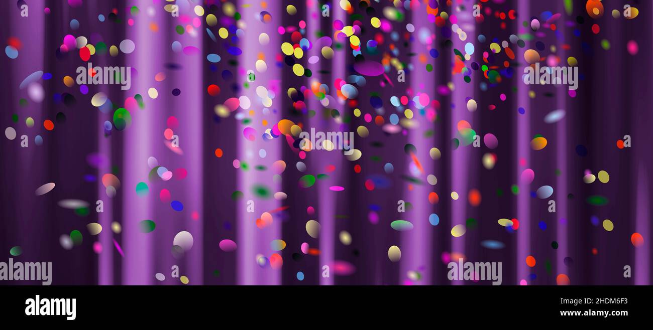 confetti, stage curtain, theater curtain, confettis, stage curtains, theater curtains Stock