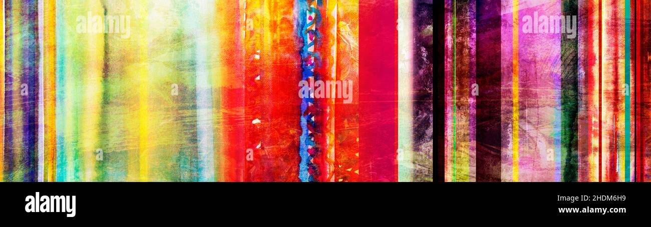 multi colored, strips, mixed media, multi coloreds Stock Photo