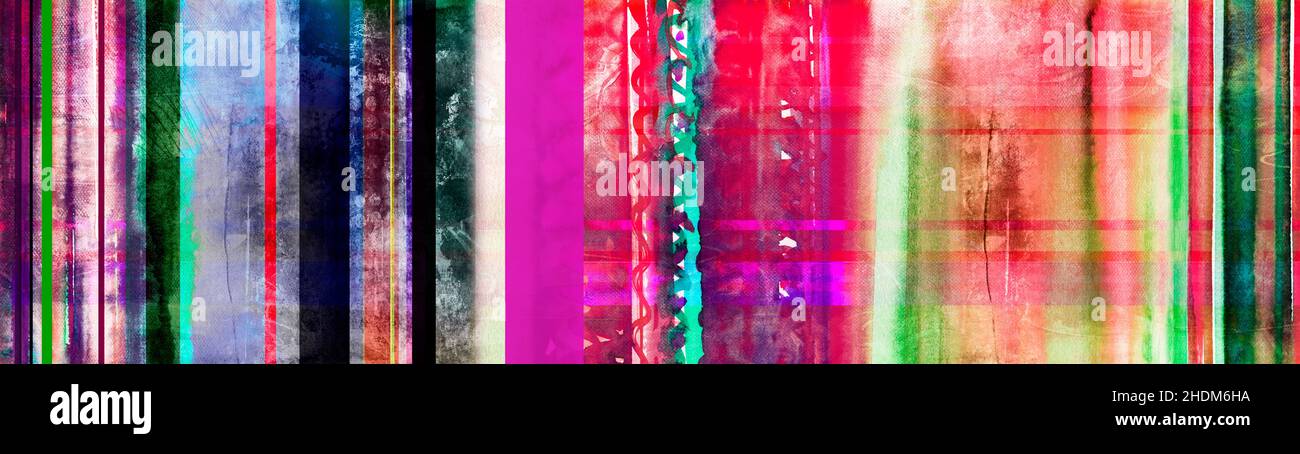 multi colored, strips, mixed media, multi coloreds Stock Photo