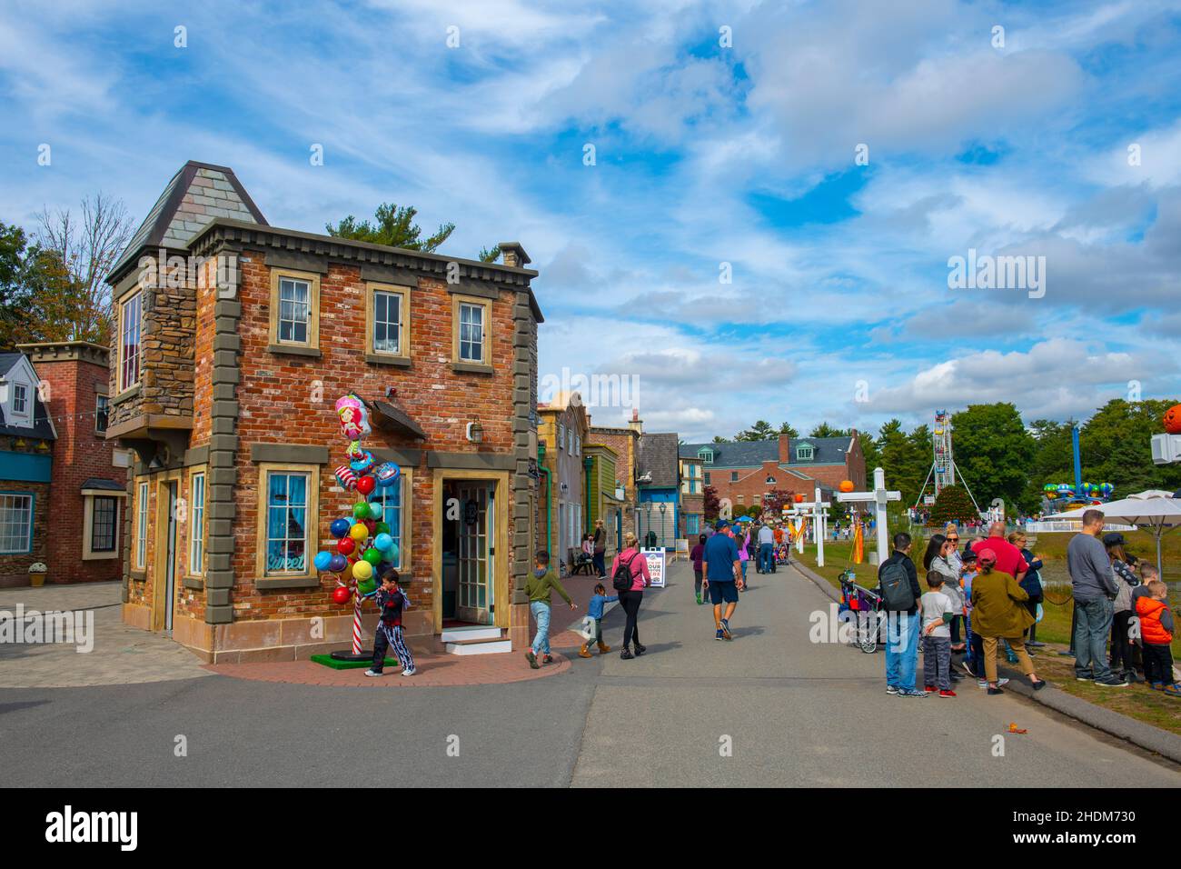 Dickens Village in Edaville Family Theme Park in town of Carver
