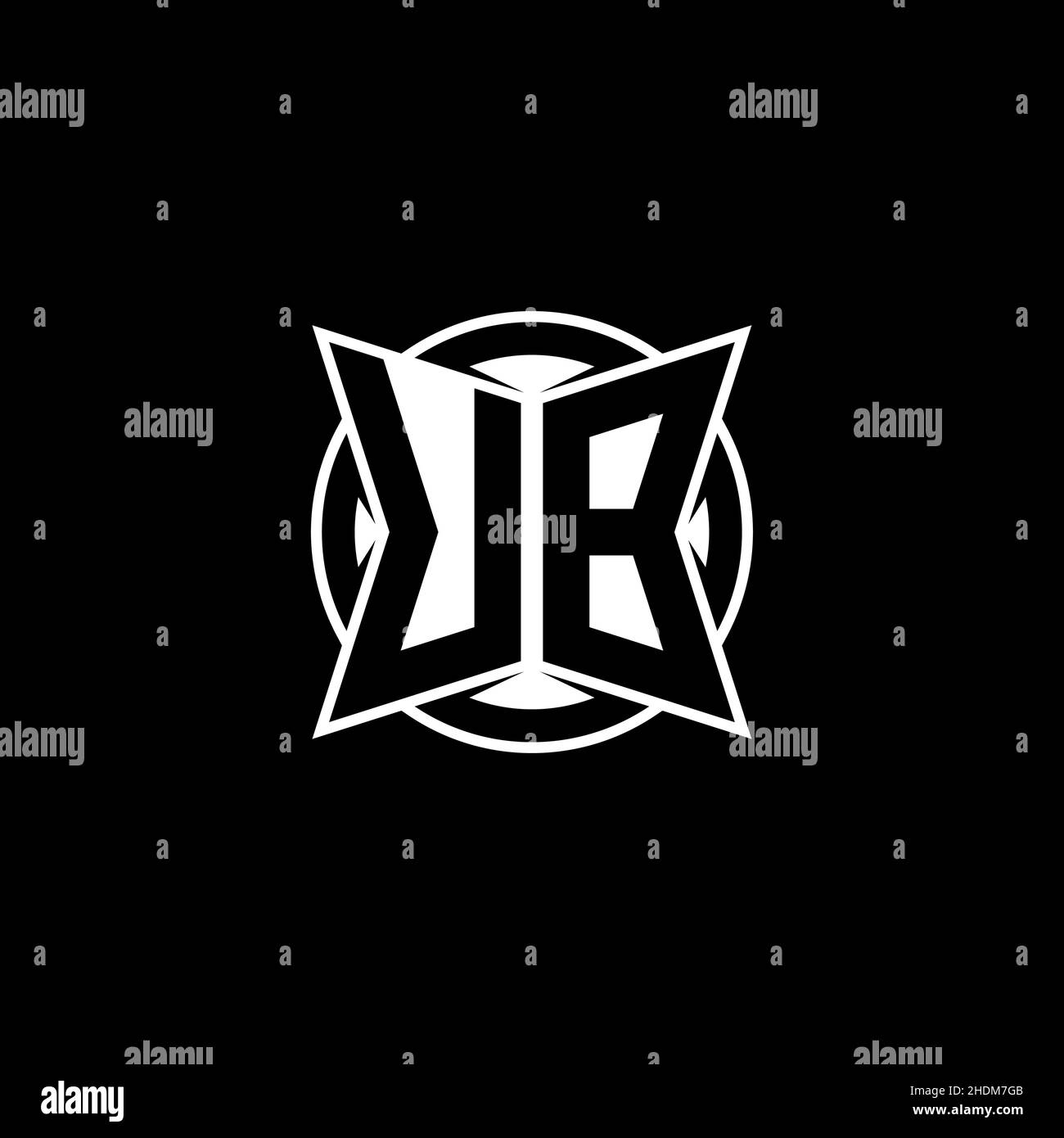 UB Monogram logo letter with simple modern shape style design. Circle ...