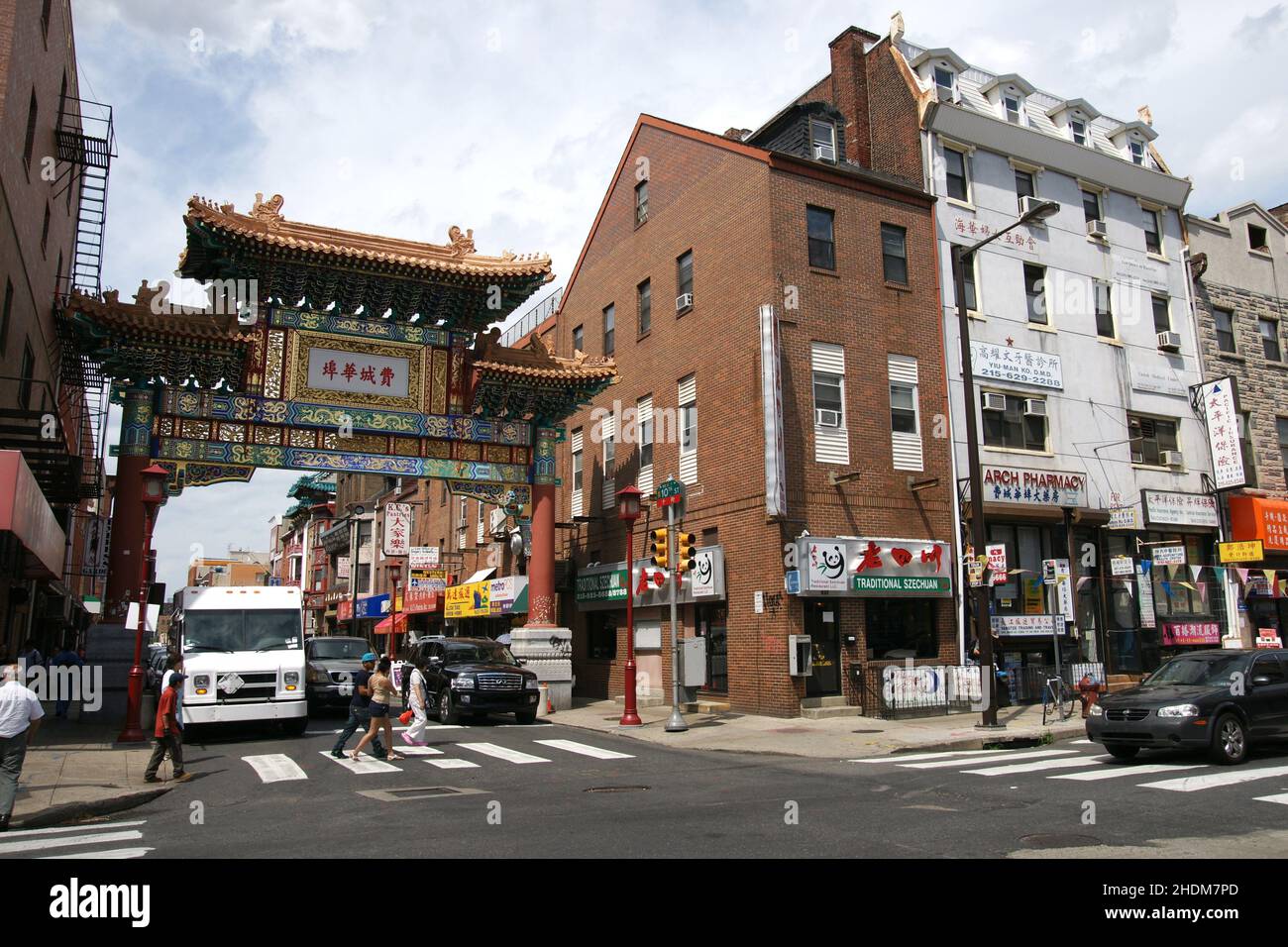 transport & traffic, chinatown, philadelphia, transport & traffics, transport and traffic, chinatowns, philadelphias Stock Photo