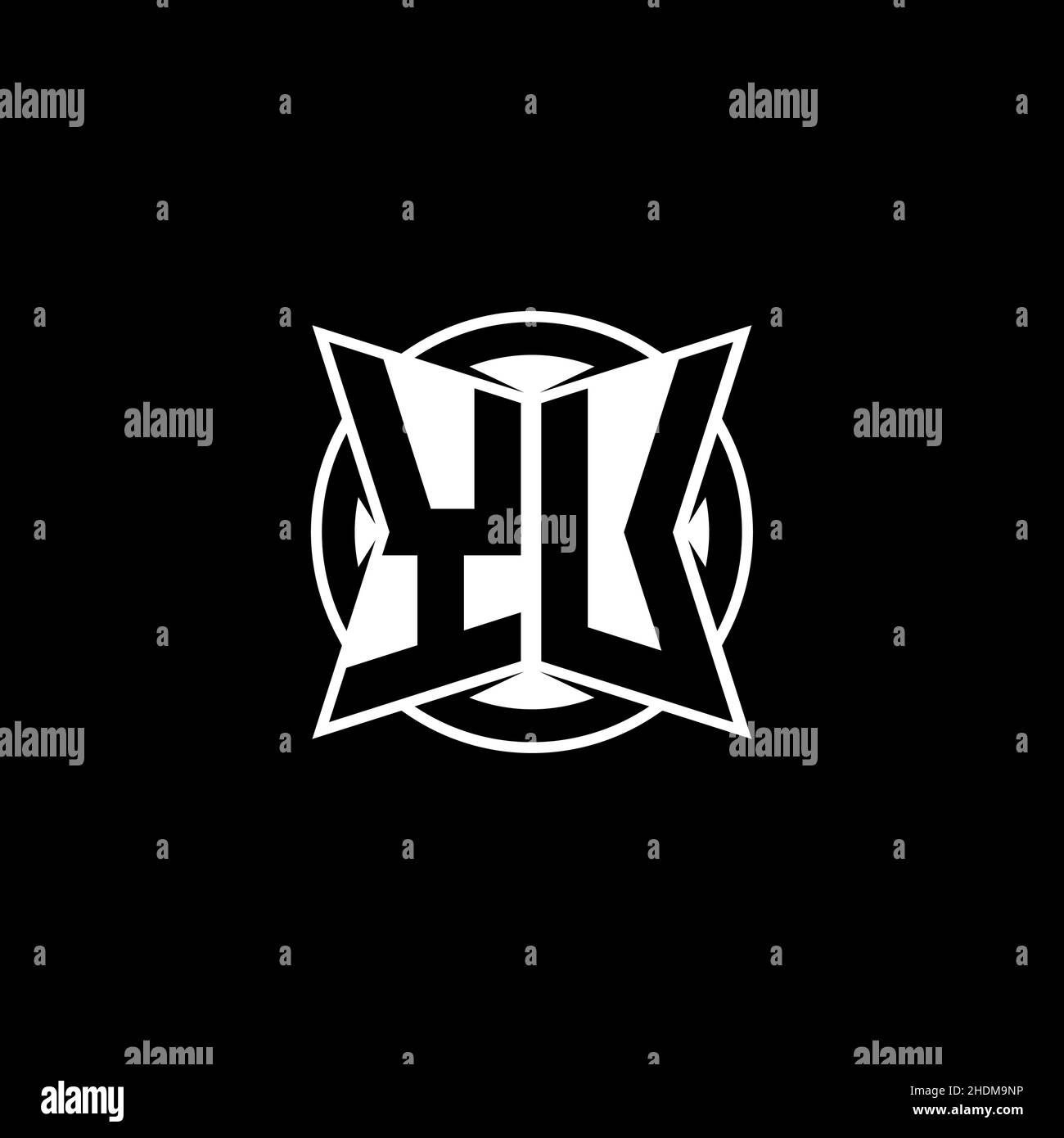 YU Monogram logo letter with simple modern shape style design. Circle ...