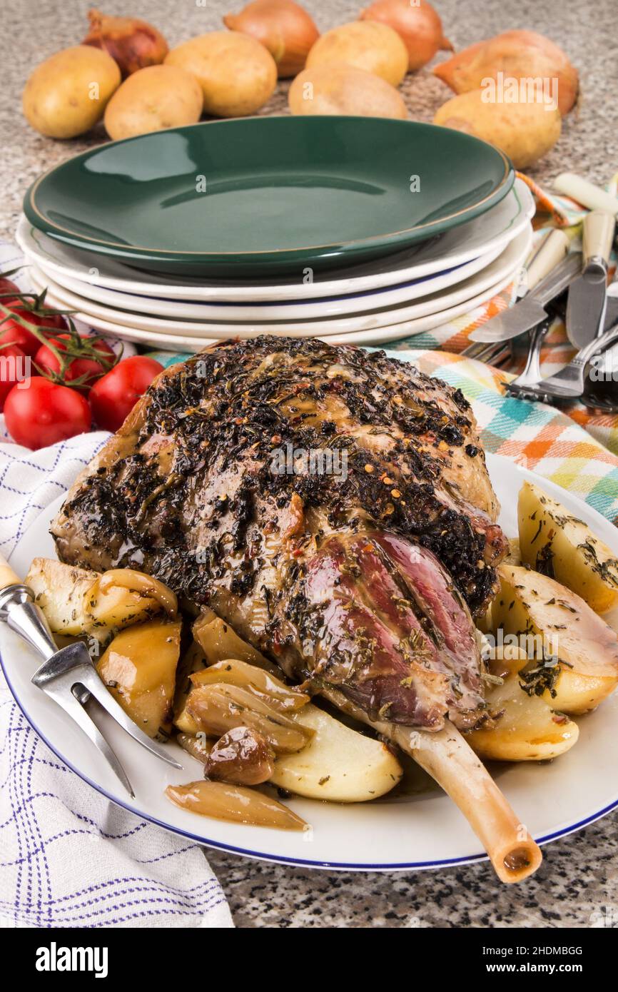 leg of lamb, leg of lambs Stock Photo - Alamy