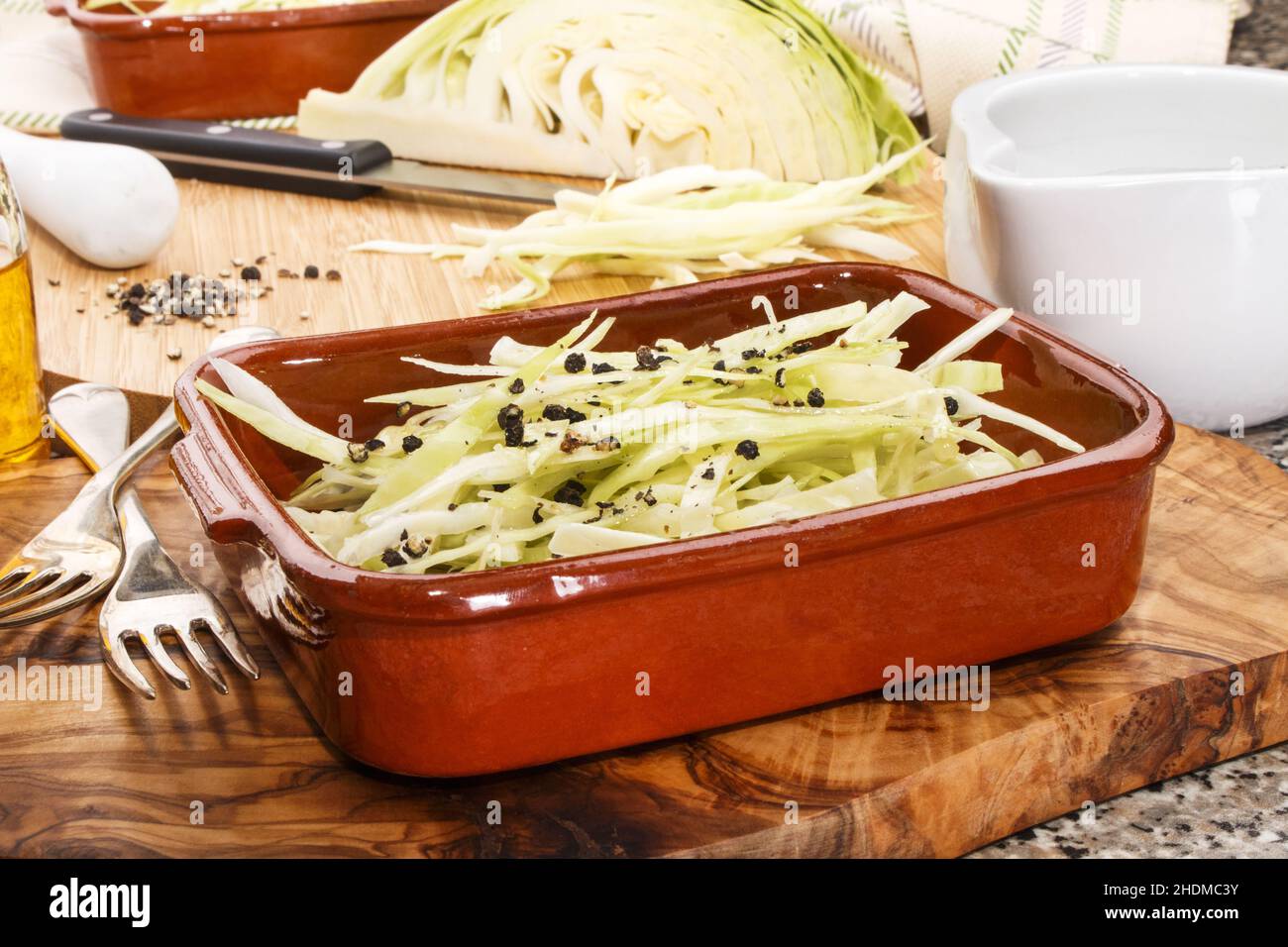 white cabbage, planed, white cabbages, plan Stock Photo