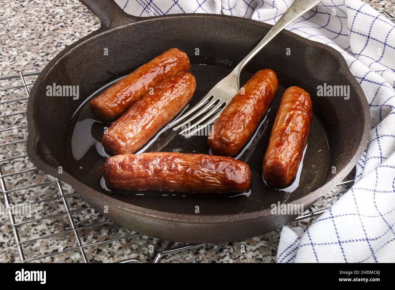 greasy, sausages, greasies, sausage Stock Photo Alamy