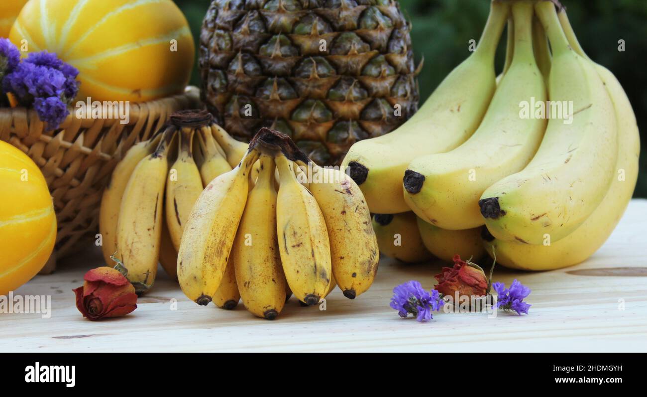 Fresh Fruit and Vegetables for Sale at Farmers Market Bananas and