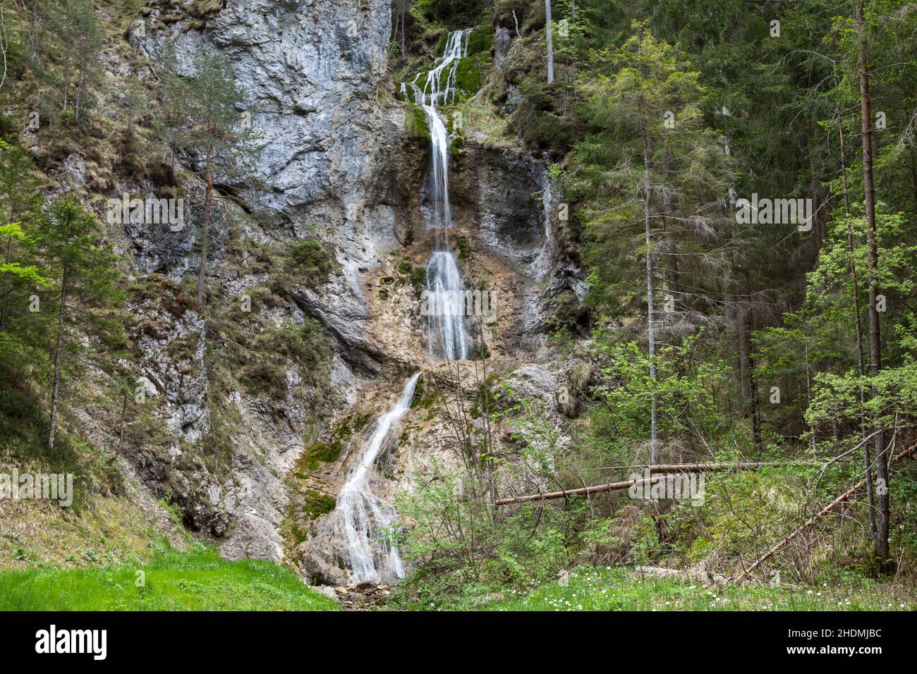 waterfall, rock face, carinthia, cascade, waterfalls, rock faces, carinthias Stock Photo