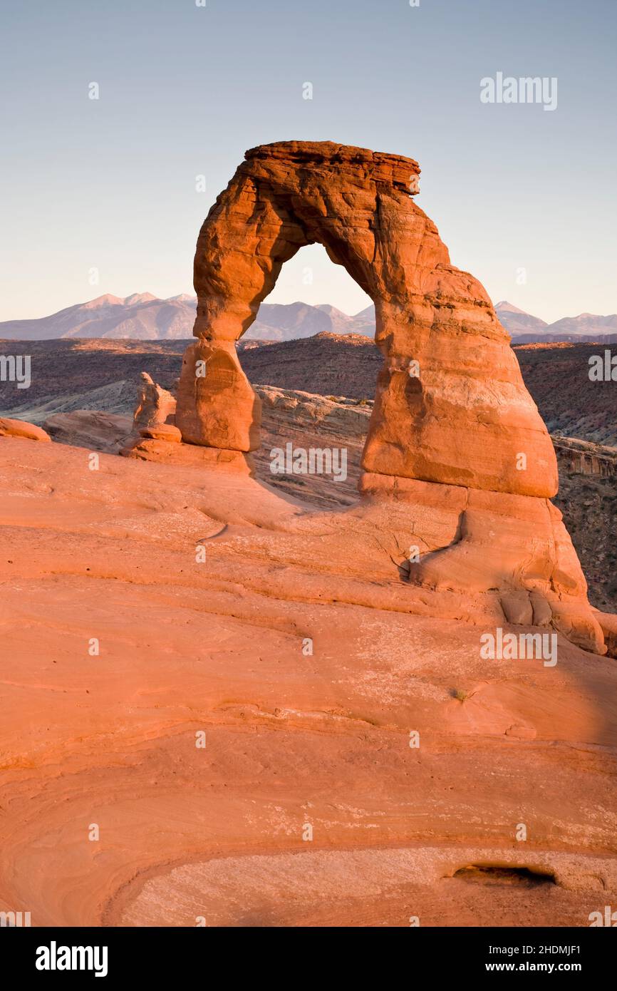 delicate arch, arches national park, natural arch, delicate archs, arches national parks, natural archs Stock Photo