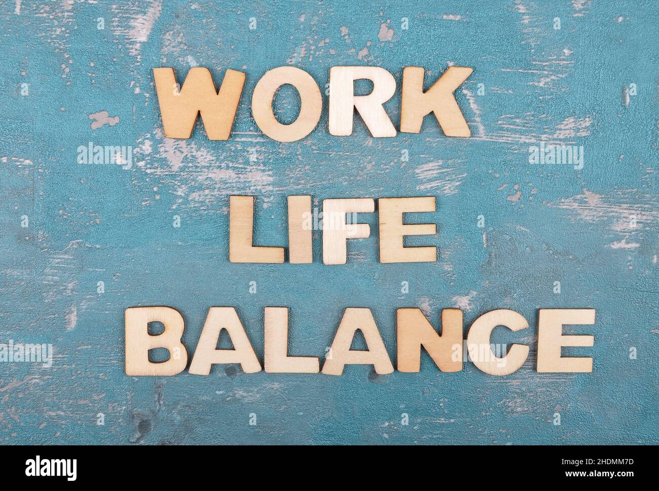 wooden letters, work life balance, wooden letter Stock Photo - Alamy
