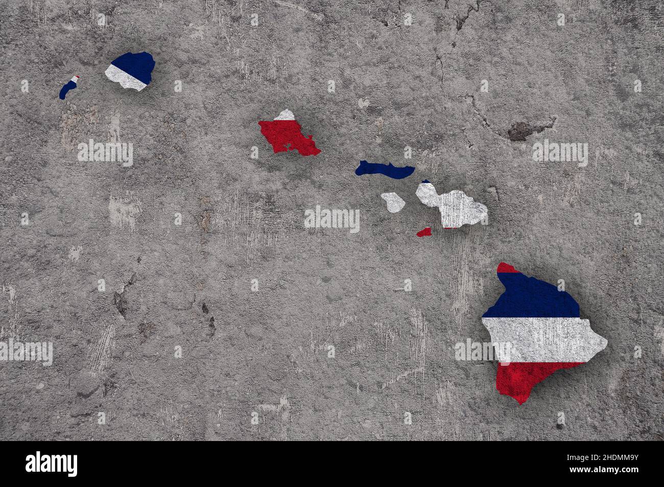 Hawaii islands map hi-res stock photography and images - Alamy