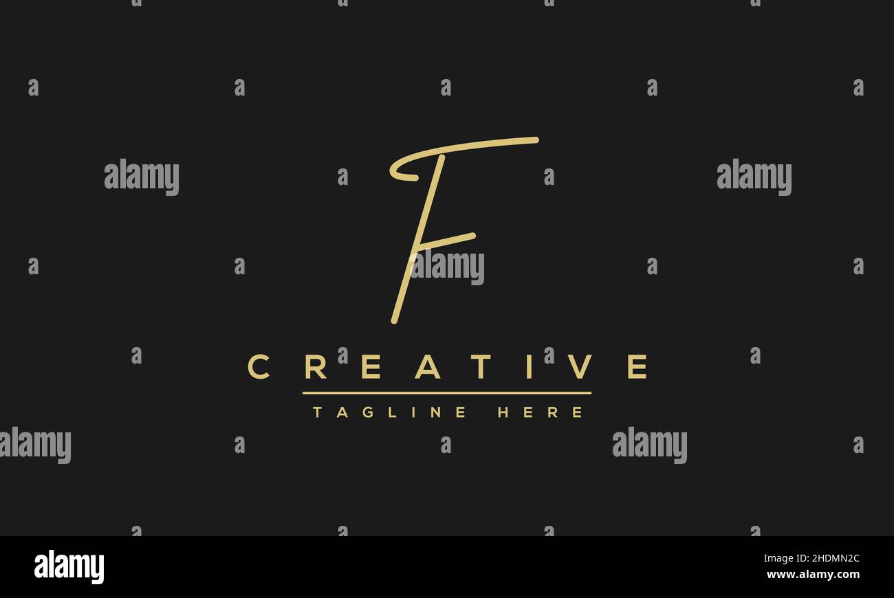 Modern unique creative alphabet letter F logo design, Minimalist F ...