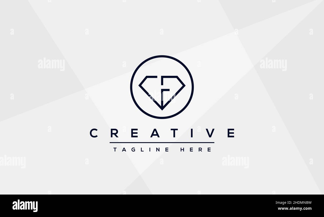 Modern unique creative alphabet letter F logo design, Minimalist F monogram FF initials based vector icon Stock Vector