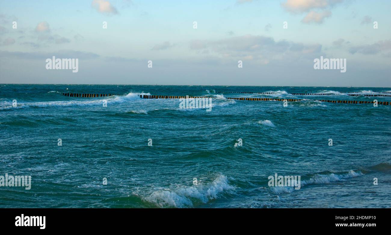 sea, waterbreak, seas, waterbreaks Stock Photo