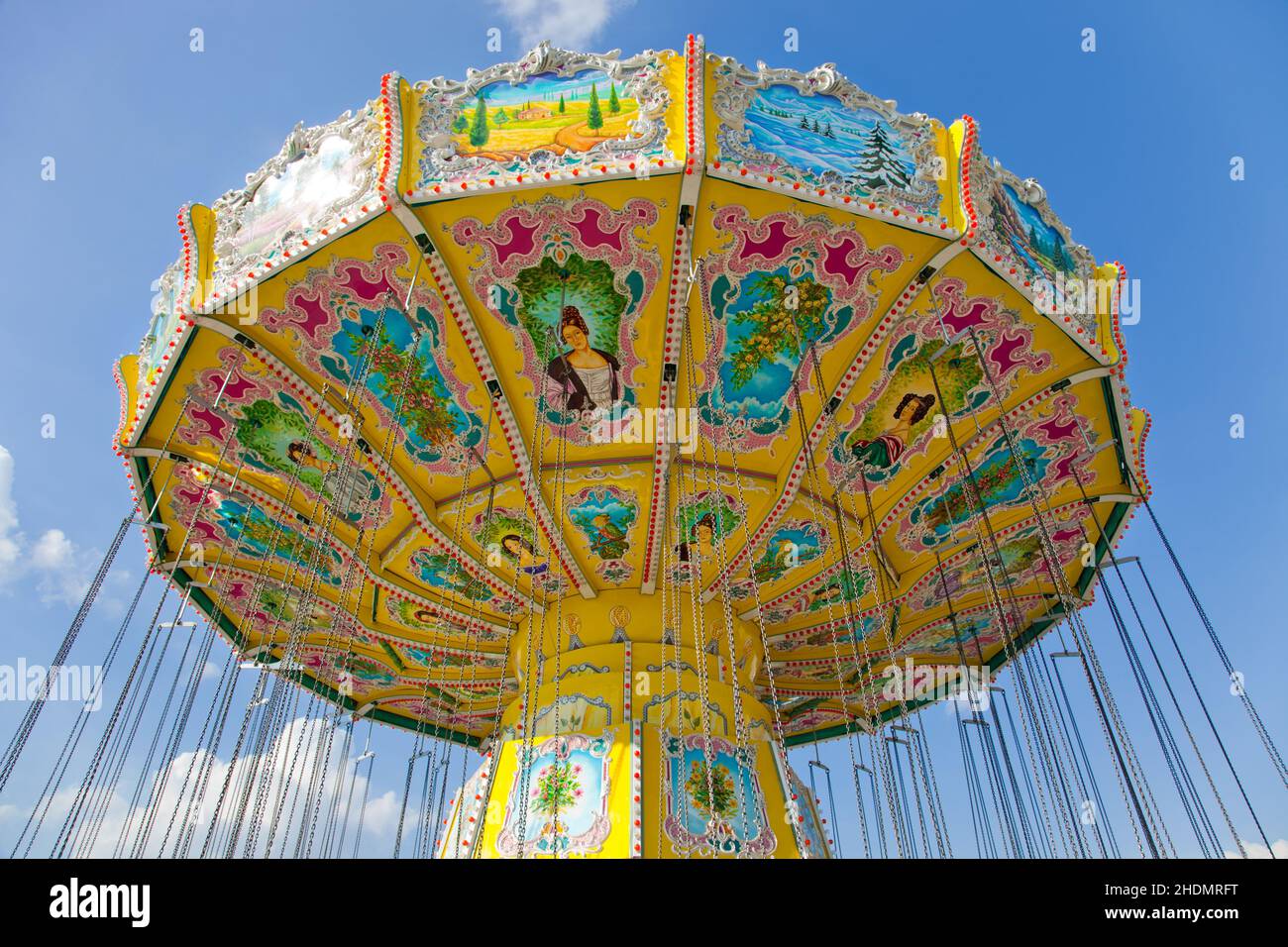 chain swing ride, chain swing rides Stock Photo Alamy