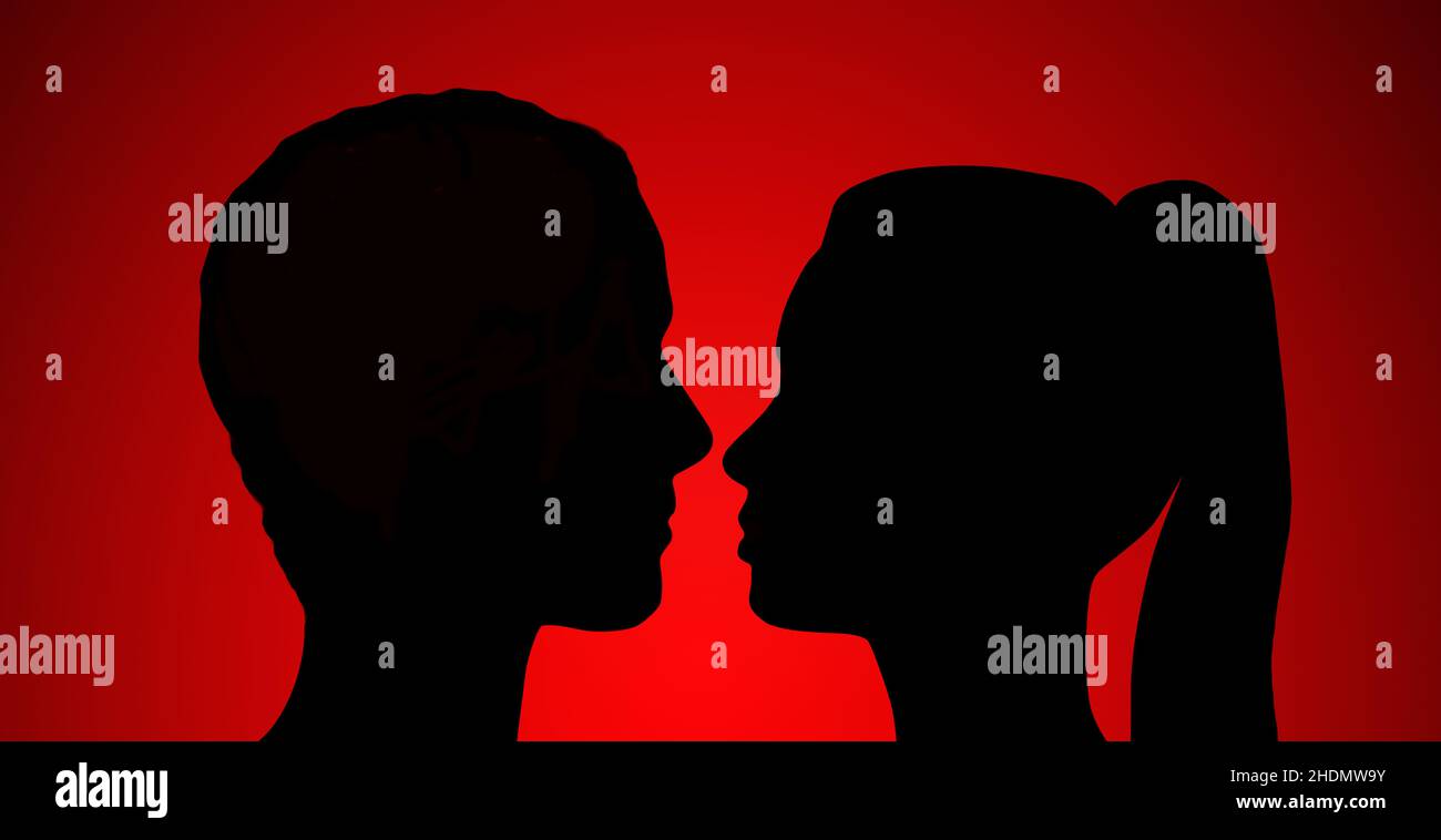 Loves silhouette hi-res stock photography and images - Alamy