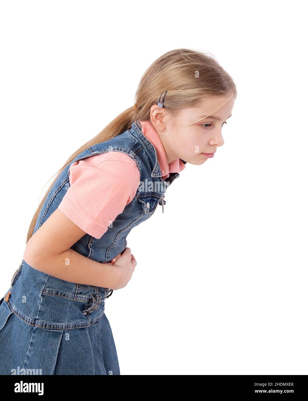 girl, abdominal pain, nausea, girls, abdominal pains, nauseas Stock