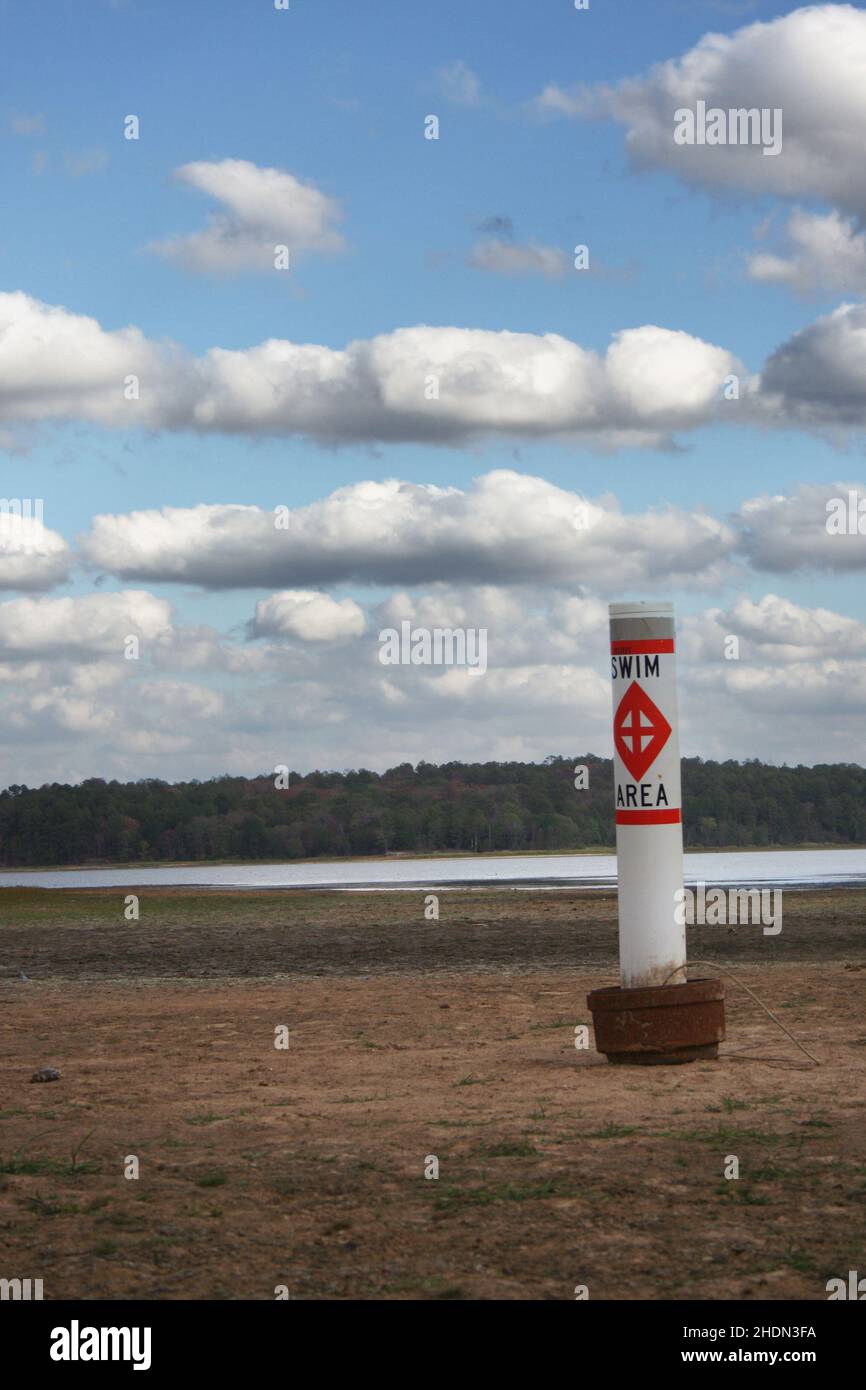 Swim Area in Dry Lake Late Afternoon Lake Tyler Stock Photo Alamy