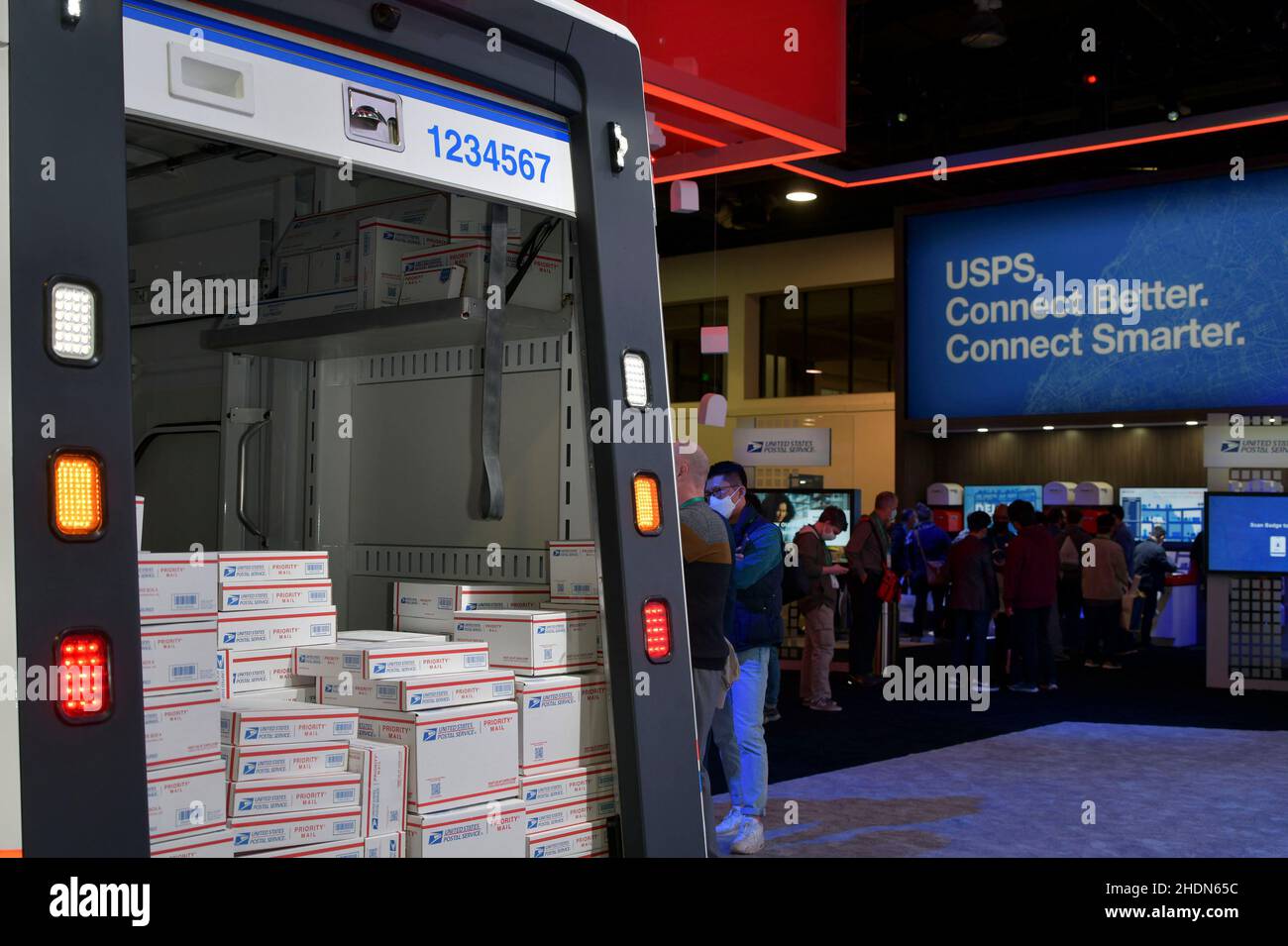 Las Vegas, NV, USA. 6th Jan, 2022. The USPS booth at CES 2022 at the