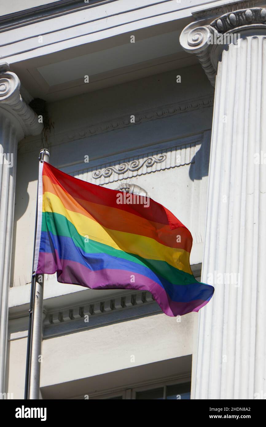 rainbow flag, rainbow flags Stock Photo