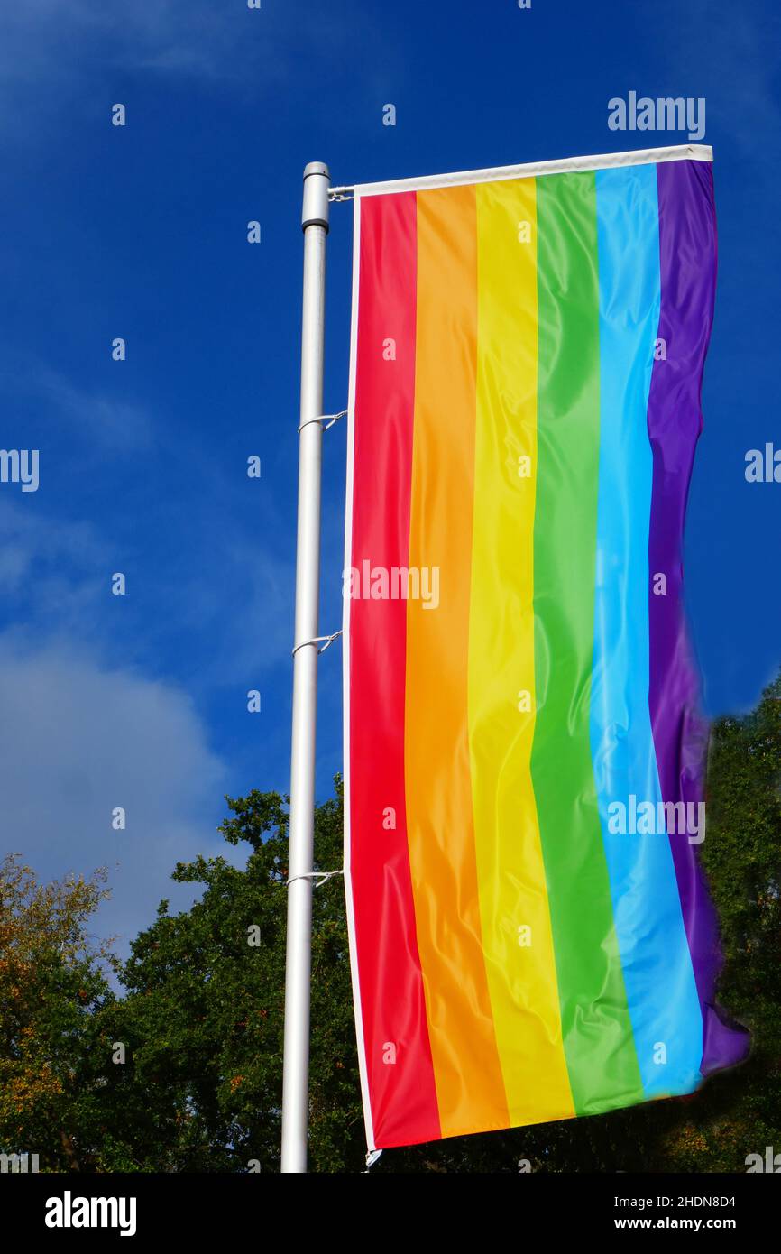 rainbow flag, rainbow flags Stock Photo