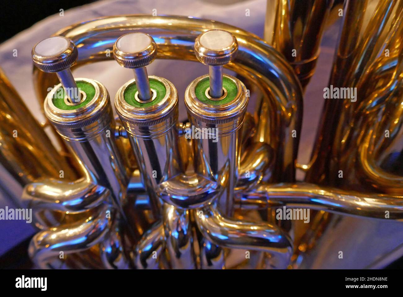 close up, wind instrument, bass tuba, macros, wind instruments Stock