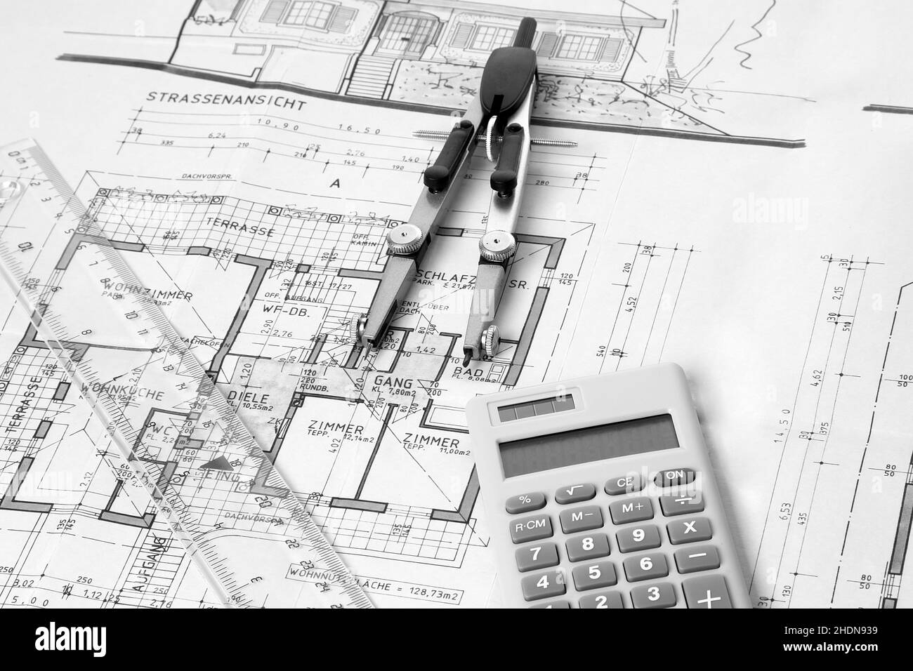 blueprint, floorplan, blueprints, floor plan, plan, floorplans Stock Photo