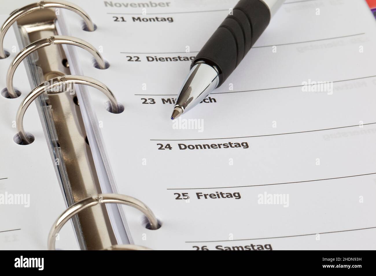 pen-schedule-scheduling-pens-schedules-stock-photo-alamy