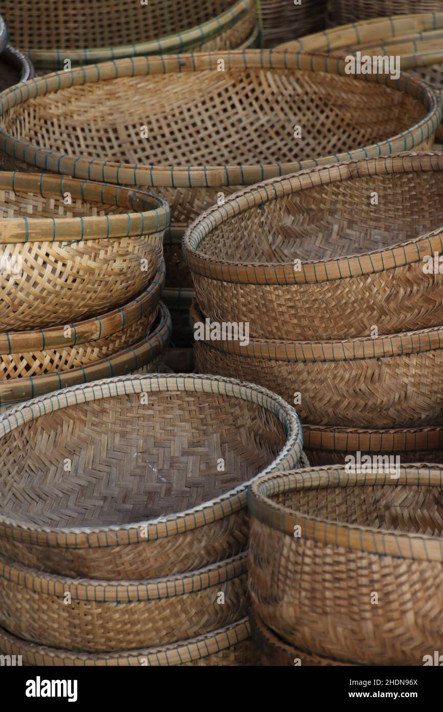 craft, wicker basket, crafts Stock Photo Alamy