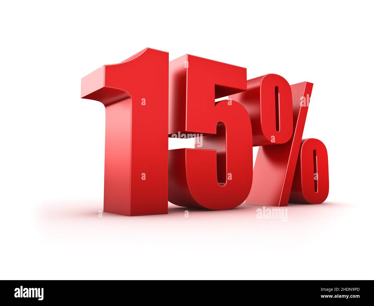 number 15, percent, 15%, 15, number fifteen, percents Stock Photo