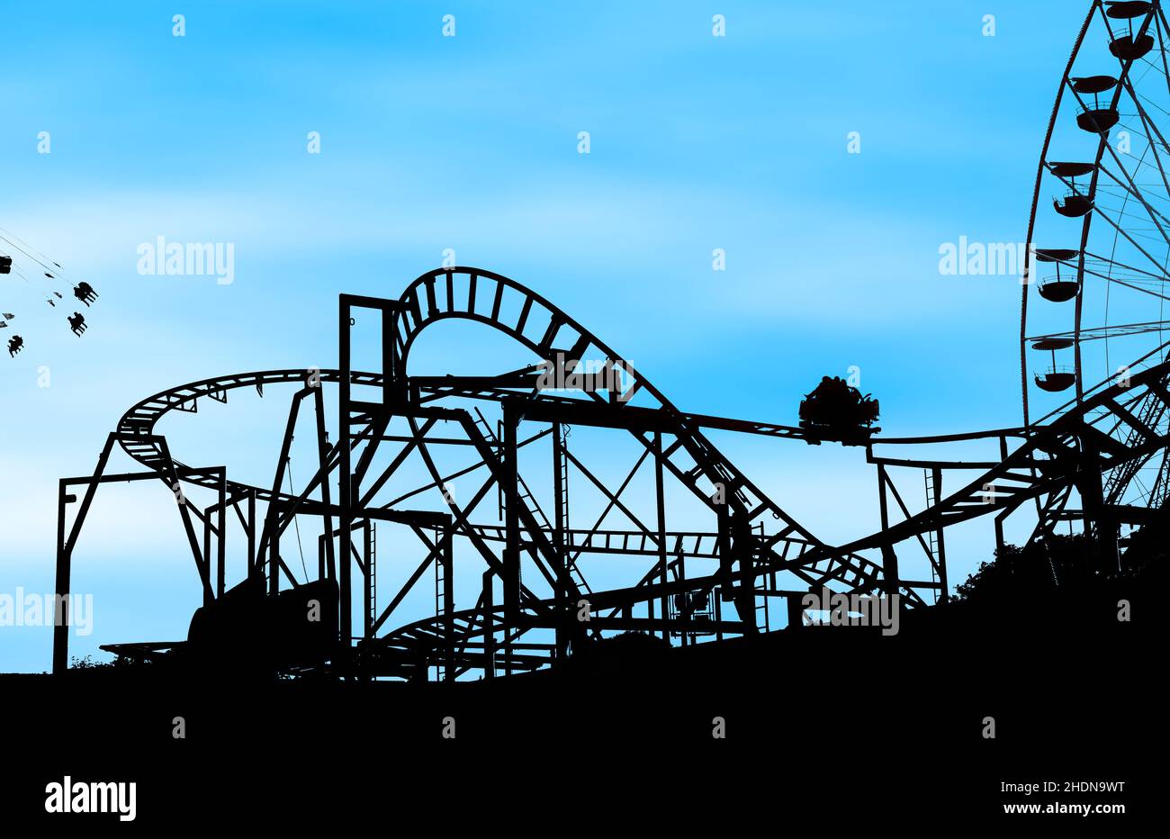 funfair, fun fair, rollercoaster, fairgrounds, fairs, rollercoasters Stock Photo Alamy